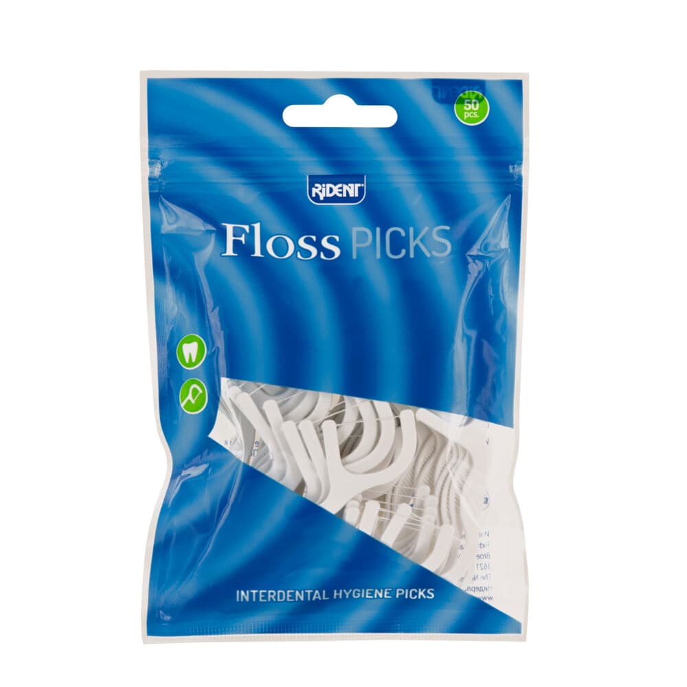 12x Rident Floss Picks 50 stuks