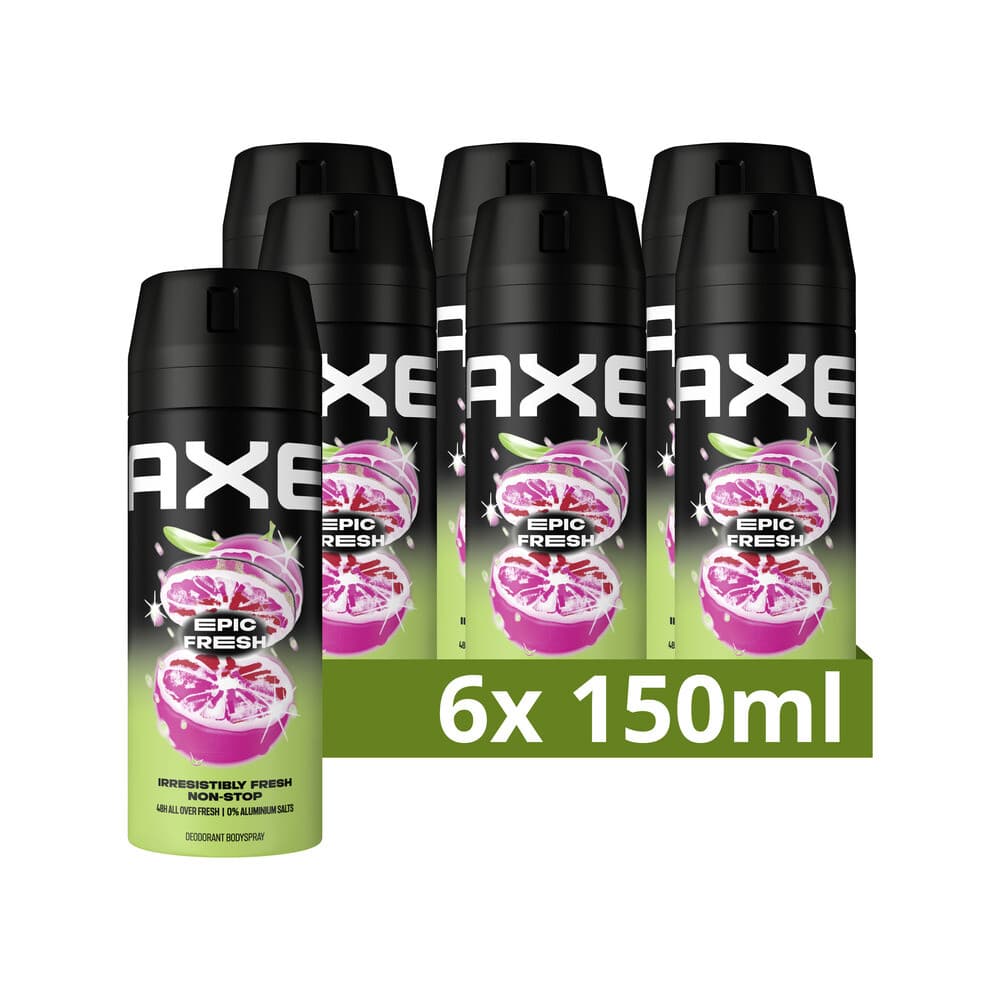 6x Axe Deodorant Bodyspray Epic Fresh 150 ml