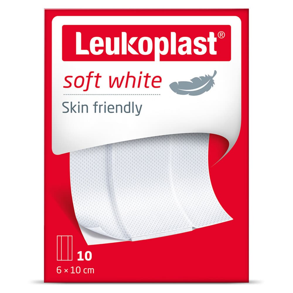 3x Leukoplast Wondpleisters Zacht 8 x 10 cm Soft White 10 stuks