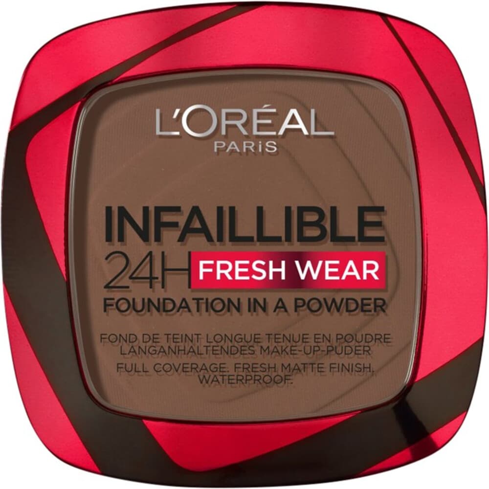 1+1 gratis: L'Oréal Infaillible 24H Fresh Wear Foundation Poeder 390 Ebene 9 gr
