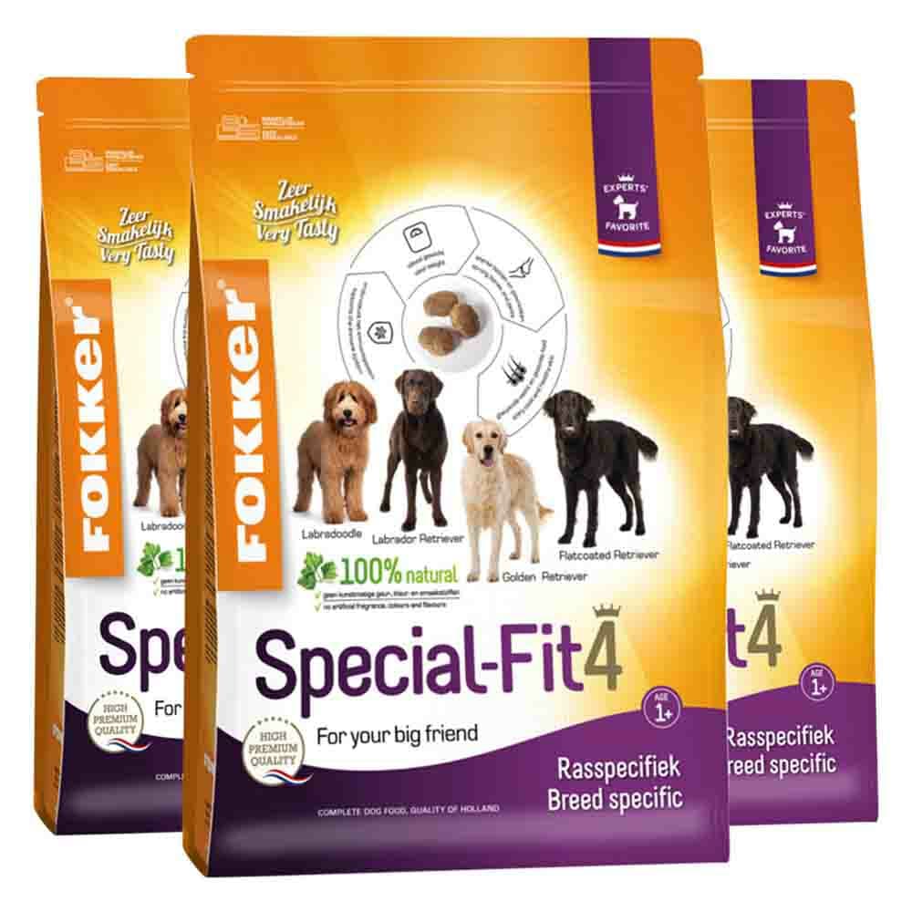3x Fokker Special-Fit Hondenvoer 4 2,5 kg