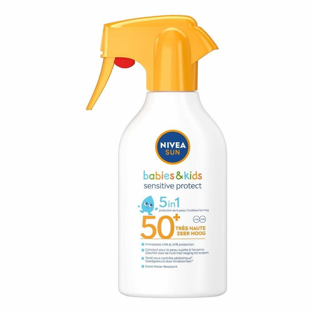 6x NIVEA Sun Babies&Kids Sensitive Protect Zonnespray SPF 50+ 270 ml