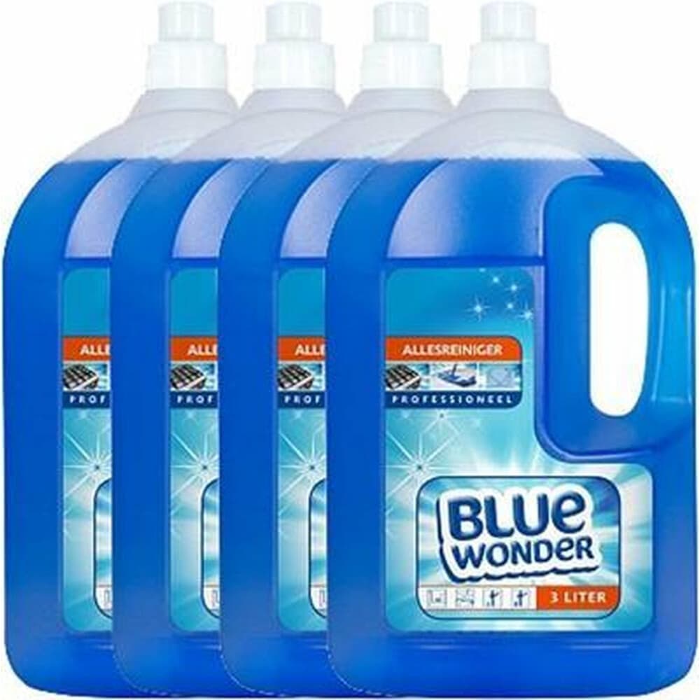 4x Blue Wonder Professionele Allesreiniger 3000 ml