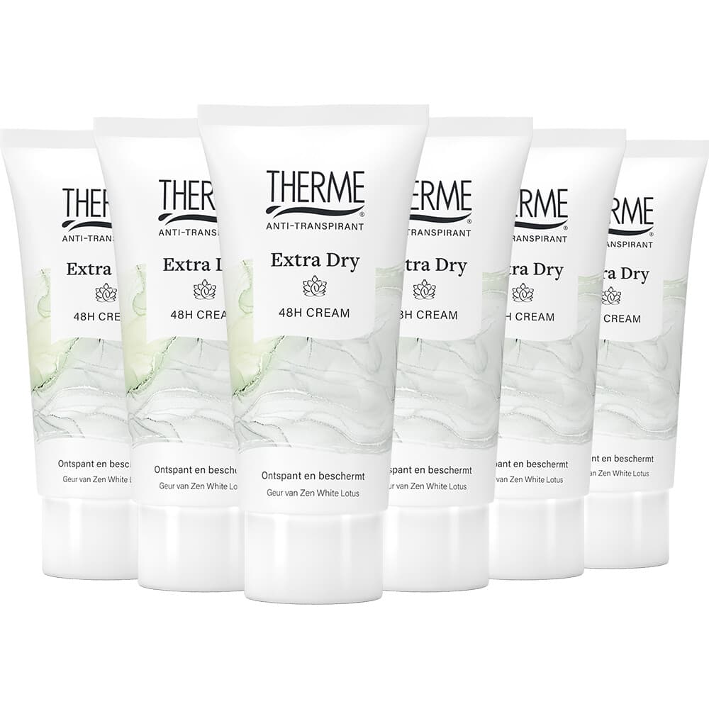 6x Therme Crème Anti-Transpirant Extra Dry 60 ml