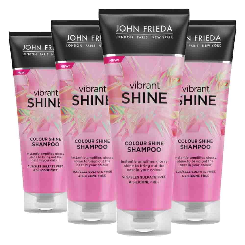 4x John Frieda Vibrant Shine Colour Shampoo 250 ml