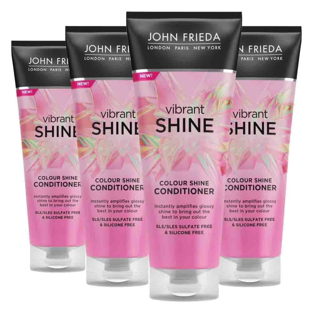 4x John Frieda Vibrant Shine Colour Conditioner 250 ml