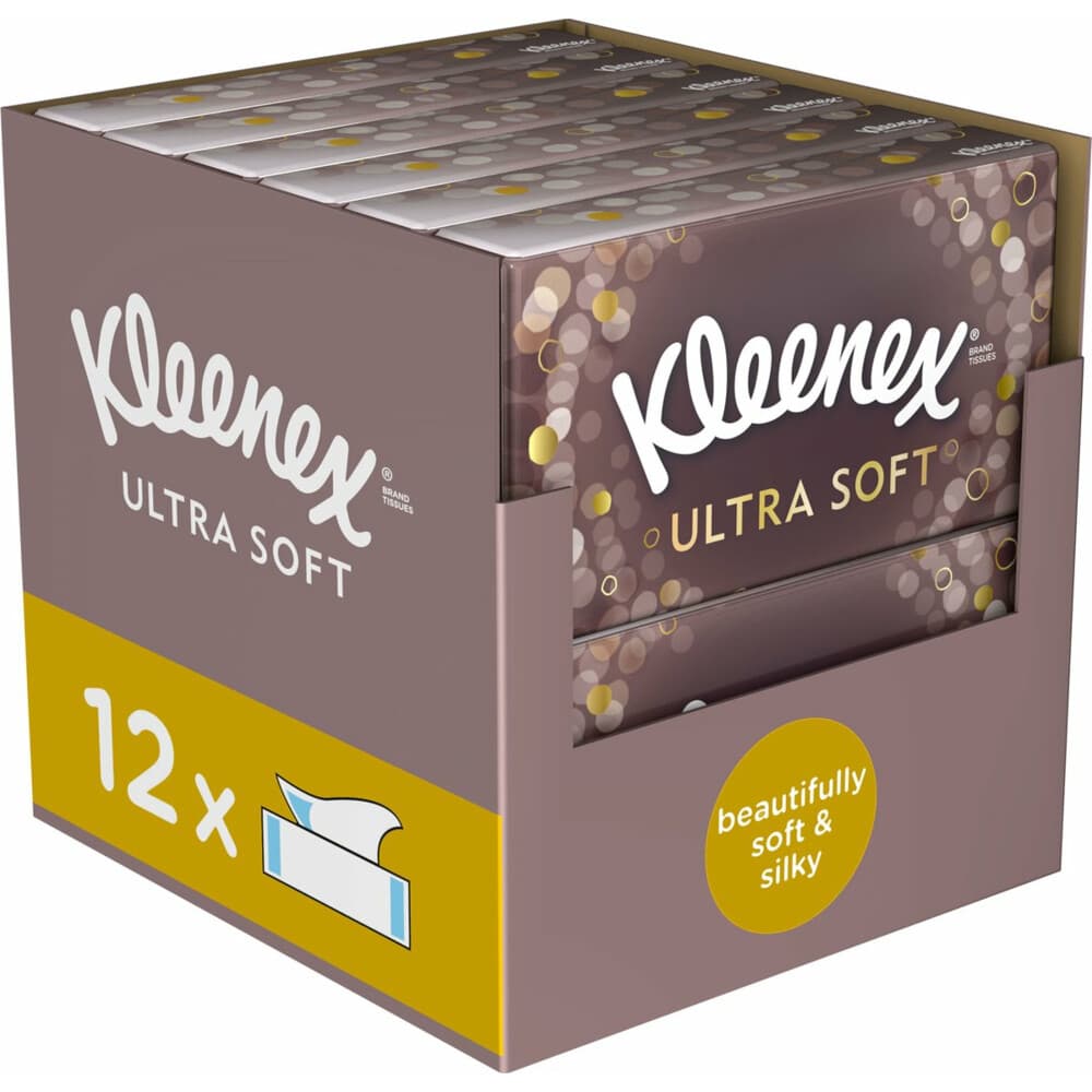 12x Kleenex Tissues Ultra Soft 64 stuks