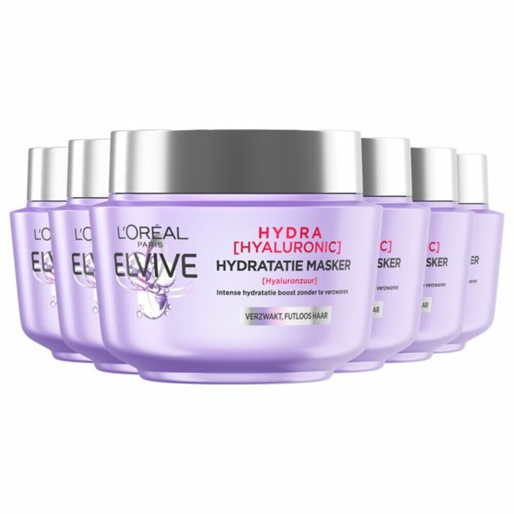 6x L'Oréal Elvive Hydra Hyaluronic Haarmasker 300 ml
