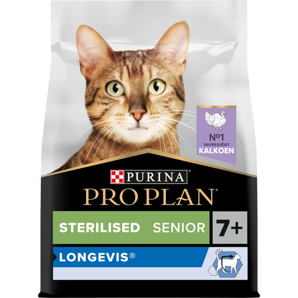 Pro Plan Kattenvoer Droog Senior 7+ Sterilised Longevis Kalkoen 1,5 kg