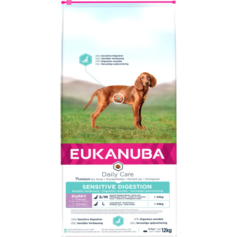 Eukanuba Daily Care Sensitive Digestion Puppy Hondenvoer 12 kg