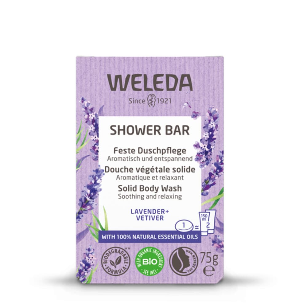 2e halve prijs: WELEDA Shower Bar Lavender + Vetiver 75 gr