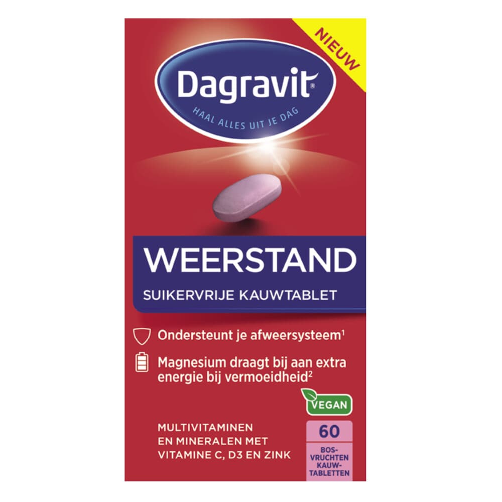 Gratis Verzending: 4x Dagravit Multivitaminen Weerstand 60 kauwtabletten