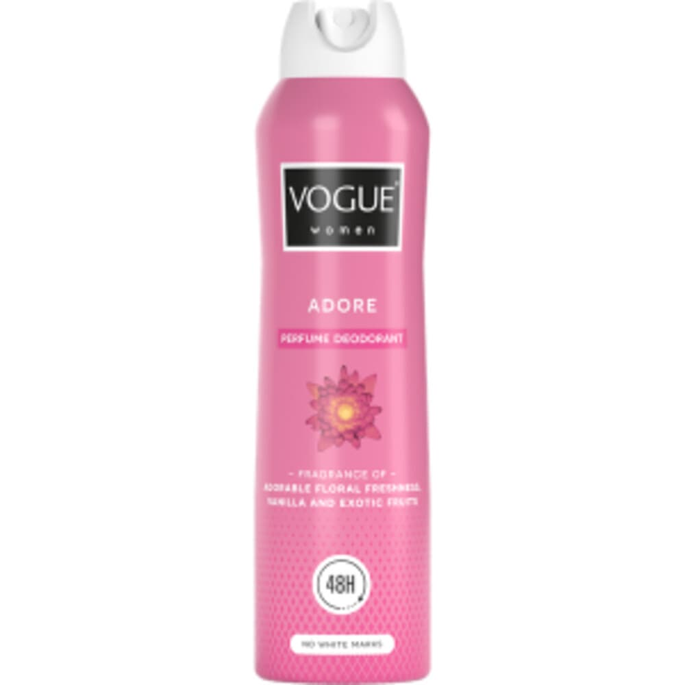3x Vogue Adore Parfum Deodorant 150 ml