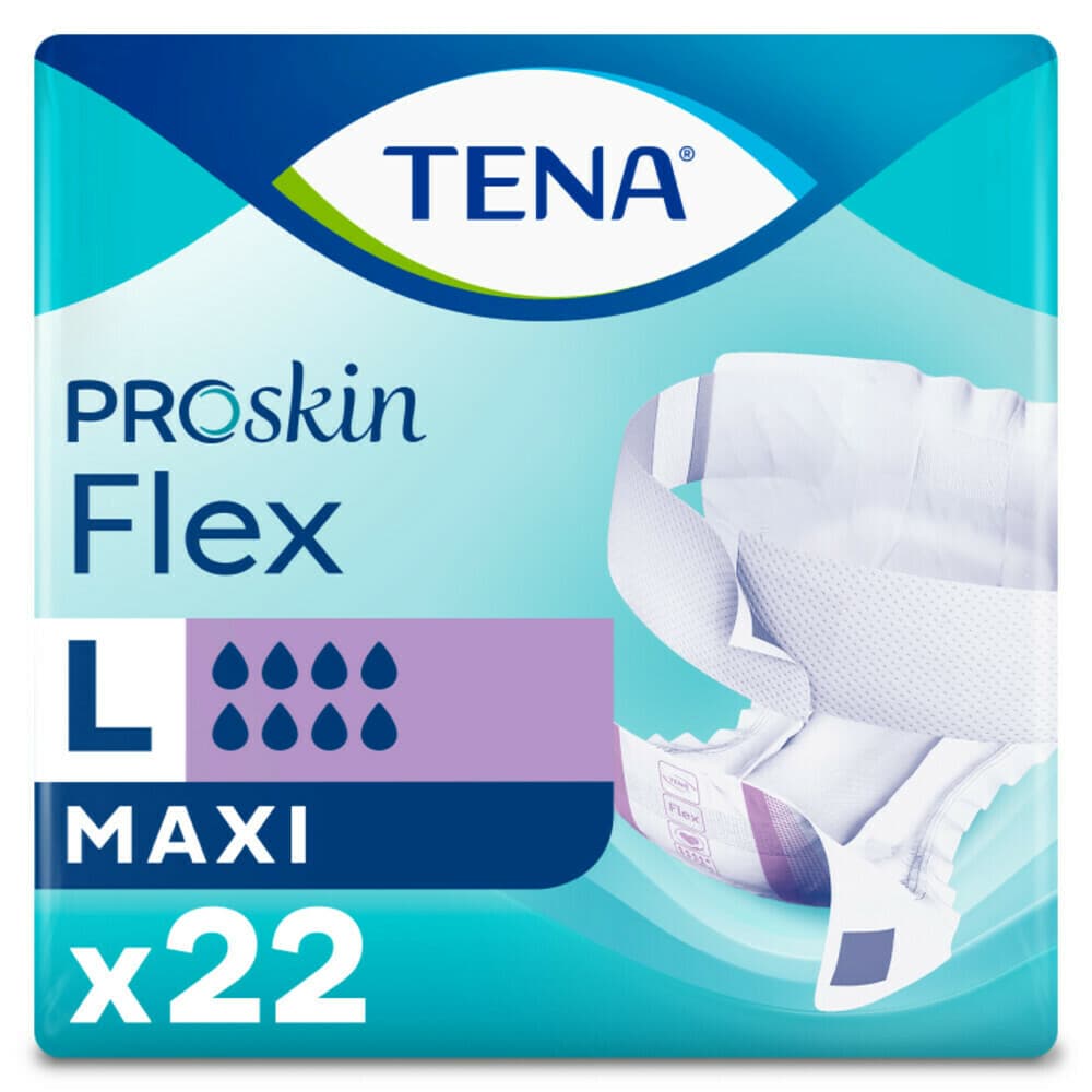 3x TENA Proskin Flex Maxi L 22 stuks