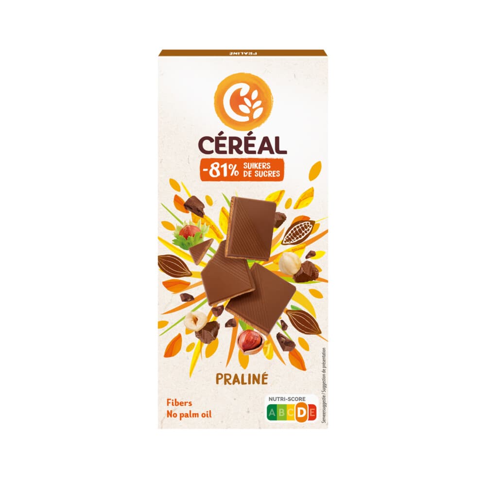 Céréal Chocoladetablet Praline 100 gr