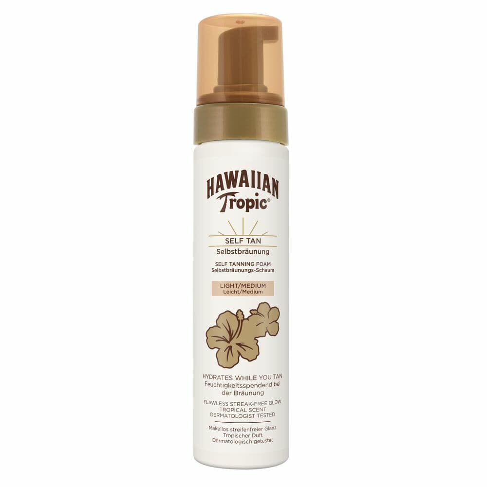 2x Hawaiian Tropic Sunless Tan Foam Light/Medium 200 ml