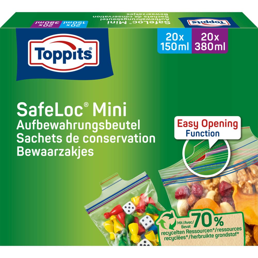 Toppits Safeloc Mini Zip-Zakjes 40 stuks