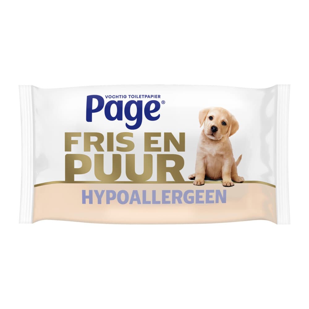 2e halve prijs: Page Vochtig Toiletpapier Puur 38 stuks