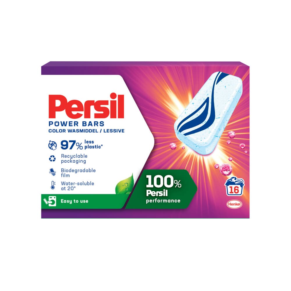 2+1 gratis: Persil Wasmiddel Power Bars Color 16 stuks