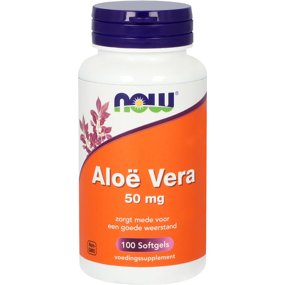 Gratis Verzending: NOW Aloë Vera 50 mg 100 softgels