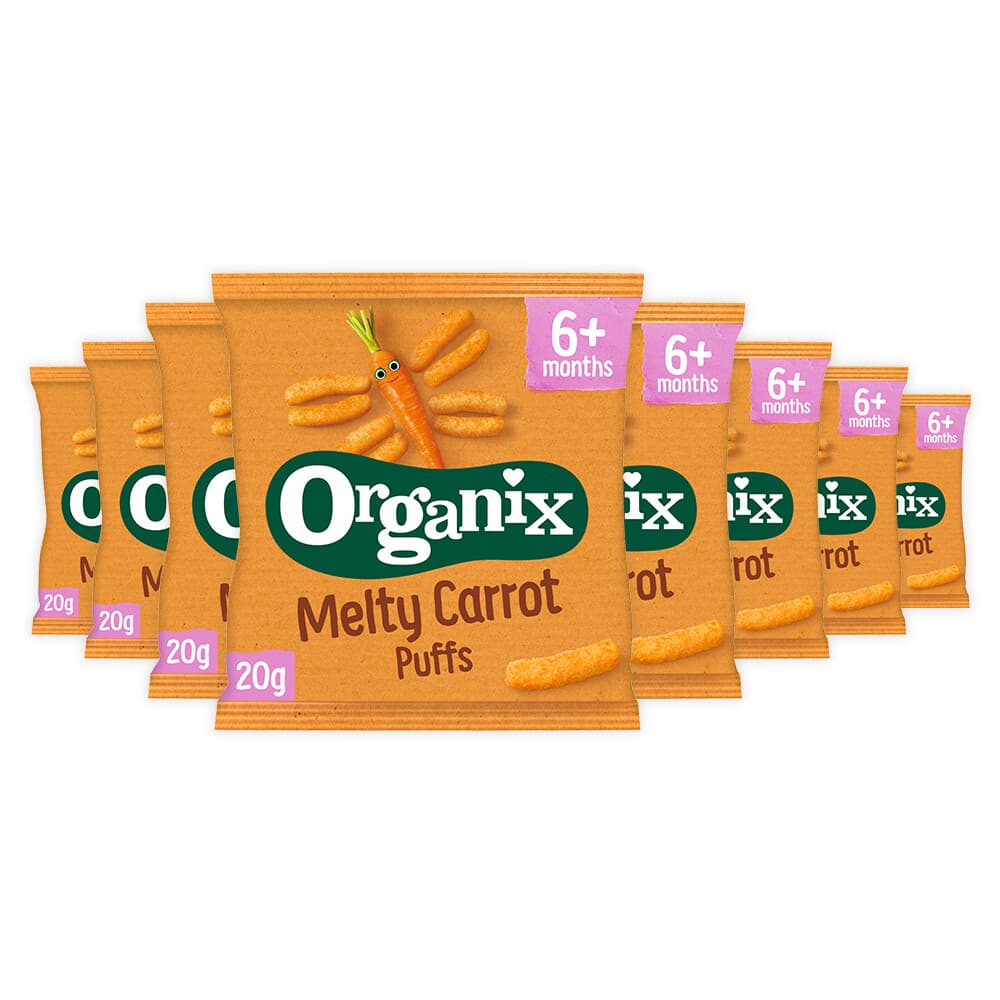 2e halve prijs: 8x Organix Baby Knabbels 6+m Wortel 20 gr