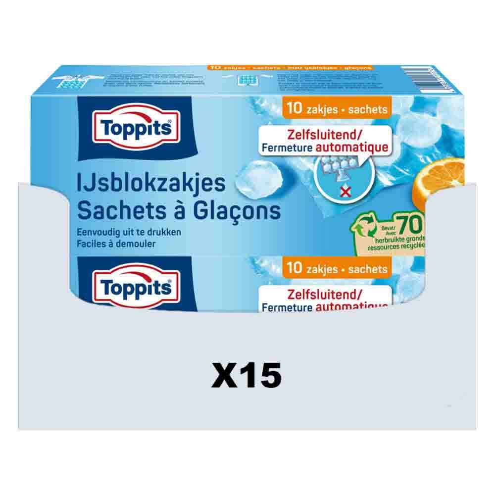 15x Toppits IJsblokzakjes 10 stuks