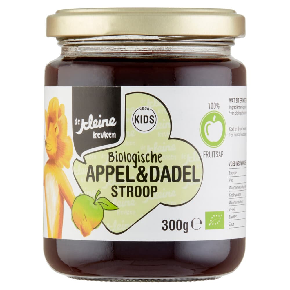 de Kleine Keuken Bio Appel&Dadelstroop 300 gr