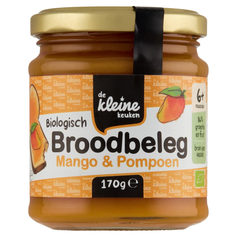 de Kleine Keuken Bio Mango en Pompoen Spread 170 gr