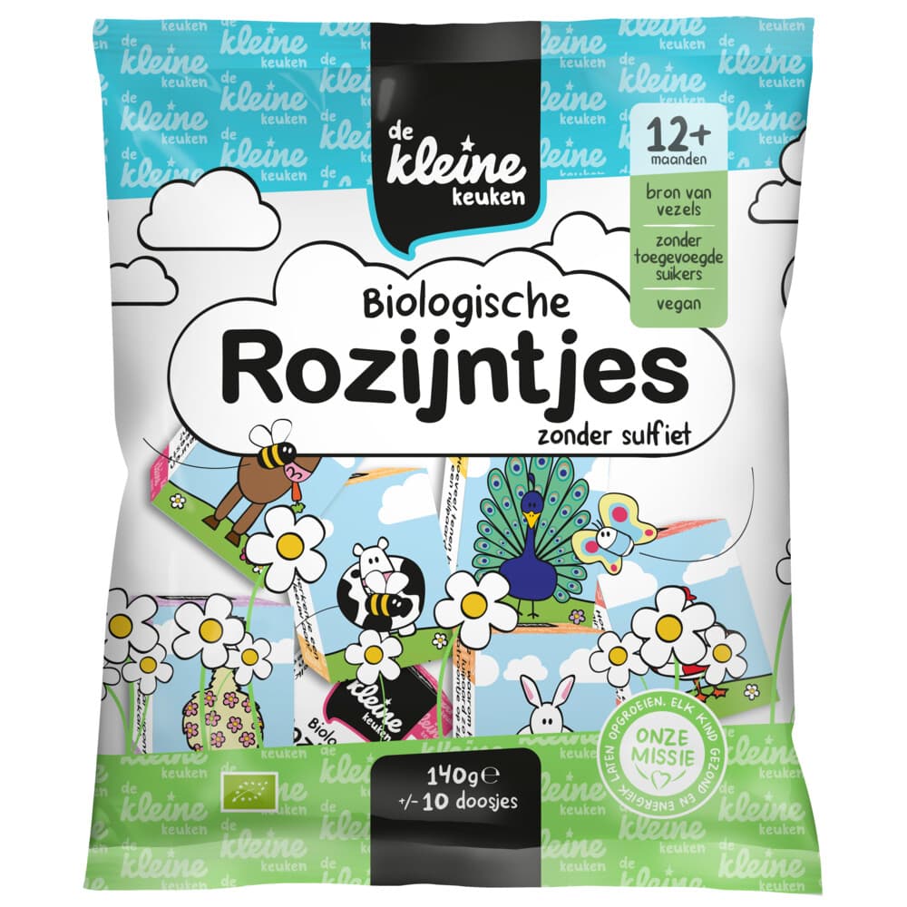 de Kleine Keuken Bio Rozijntjes 140 gr