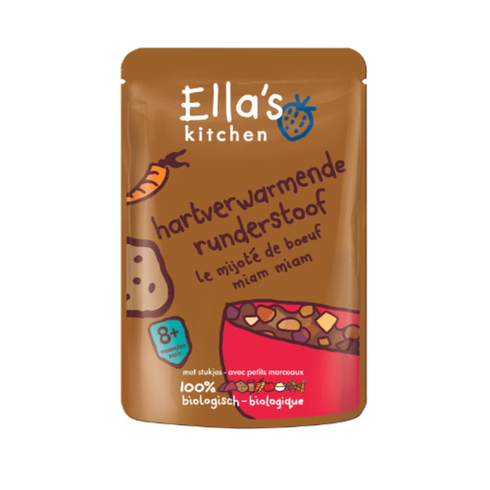 Ella's Kitchen Maaltijdzakje 8+ m Hartverwarmende Runderstoof 190 gr