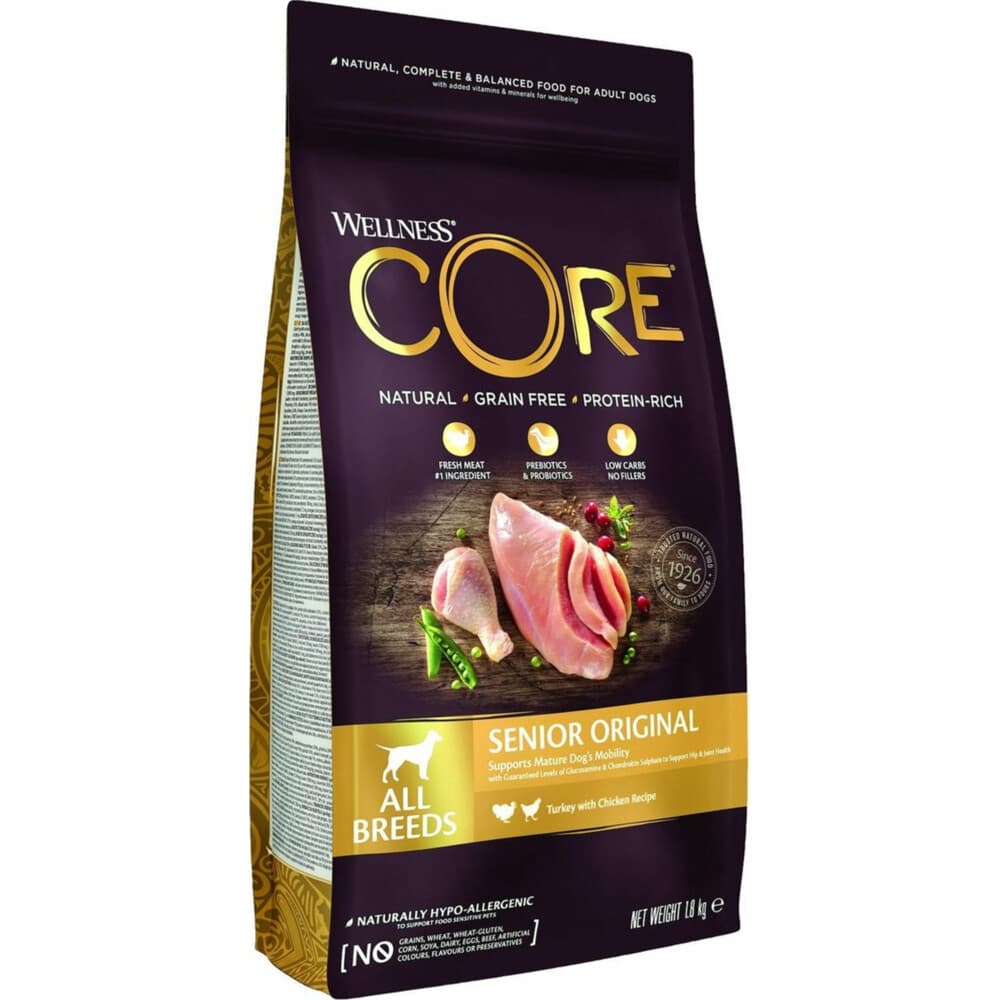 Wellness Core Hondenvoer Senior Kalkoen - Kip 1,8 kg