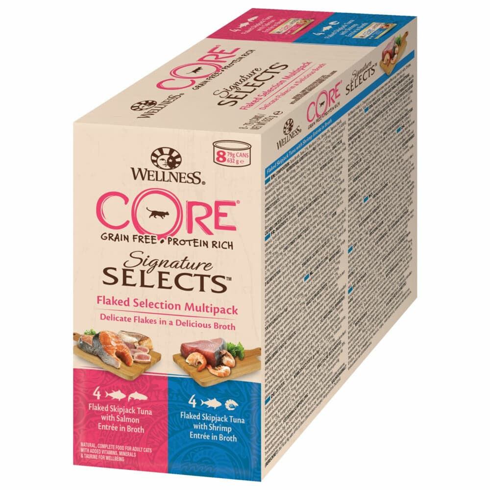 Wellness Core Kattenvoer Signature Selects Flaked 8-pack 8 x 79 gr