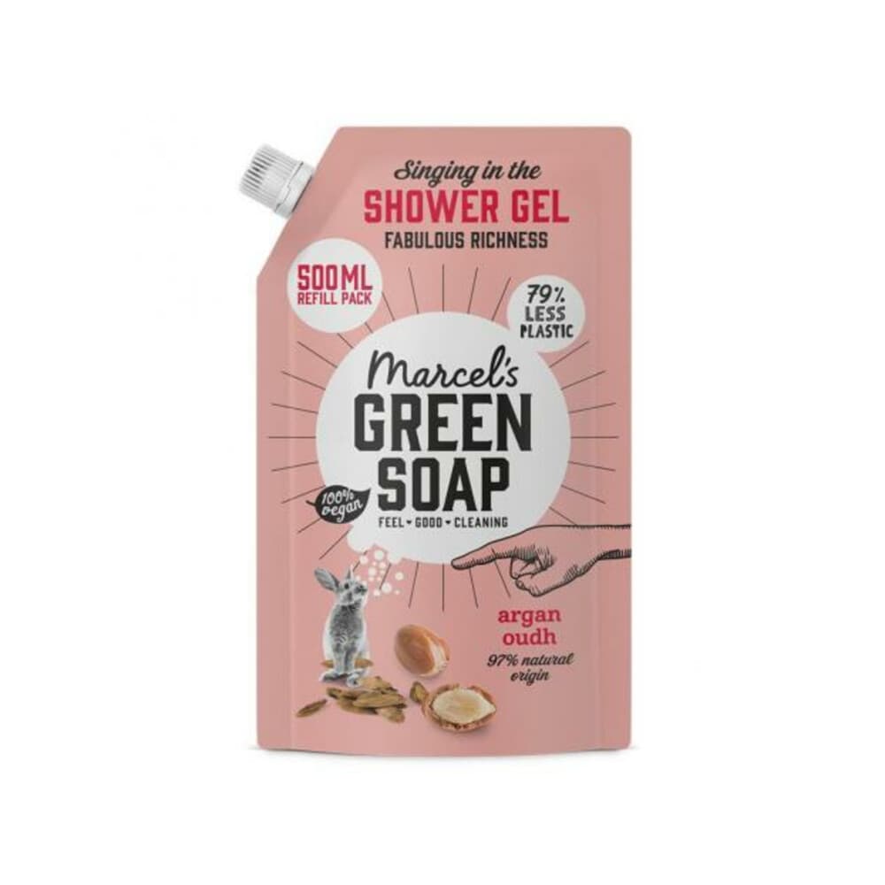 Marcel's Green Soap Shower Gel Navulling Argan&Oudh 500 ml