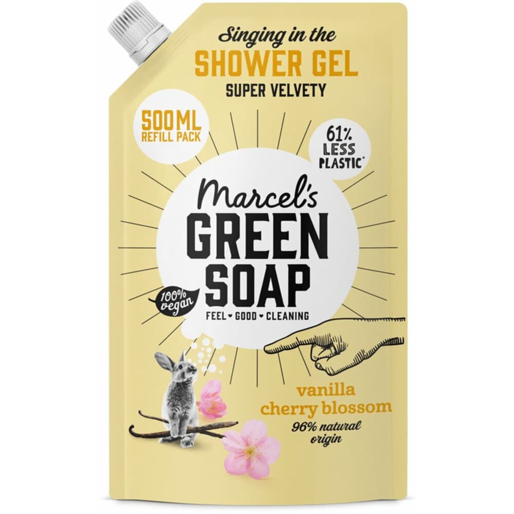 Marcel's Green Soap Shower Gel Navulling Vanille&Kersenbloesem 500 ml