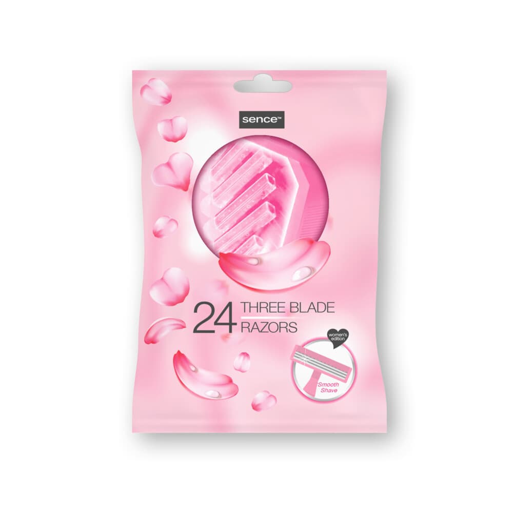 3x Sence Wegwerpmesjes Three Blades Vrouwen 24 stuks