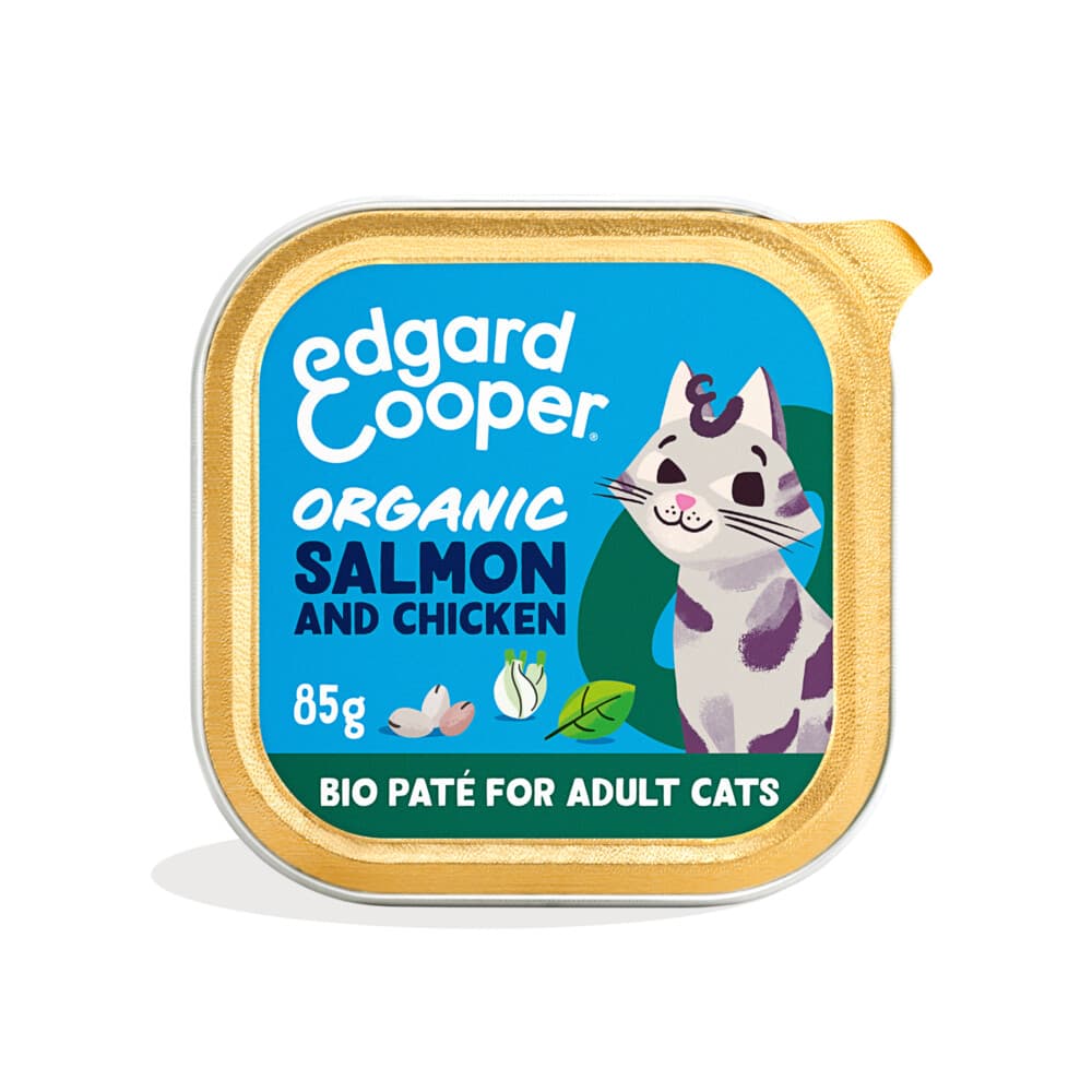 Edgard&Cooper Kattenvoer Adult Bio Paté Zalm - Kip 85 gr