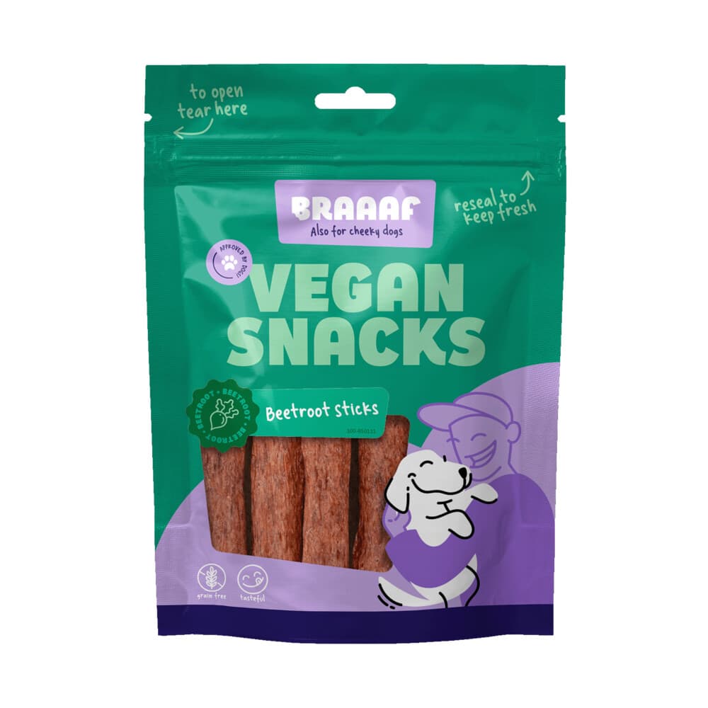 10x Braaaf Hondensnack Sticks Bieten 12 cm 80 gr