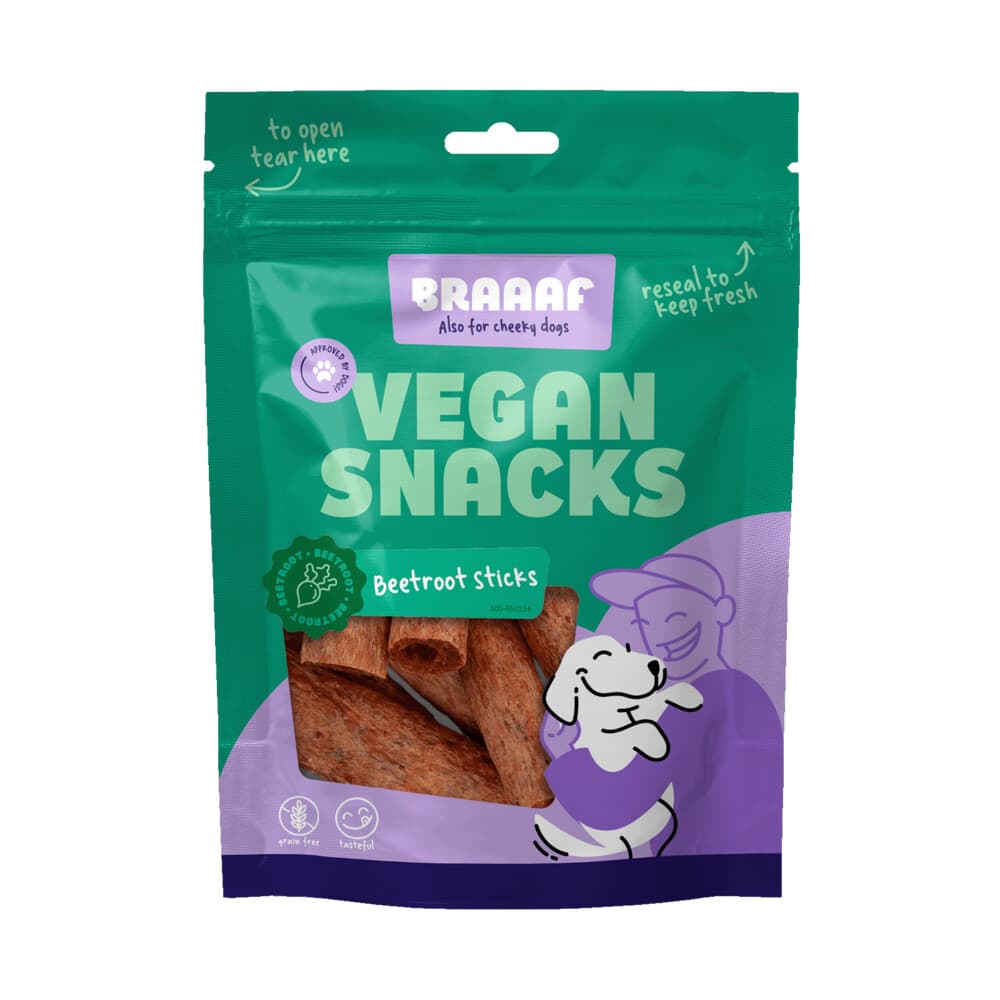 Braaaf Hondensnack Sticks Bieten 6 cm 80 gr