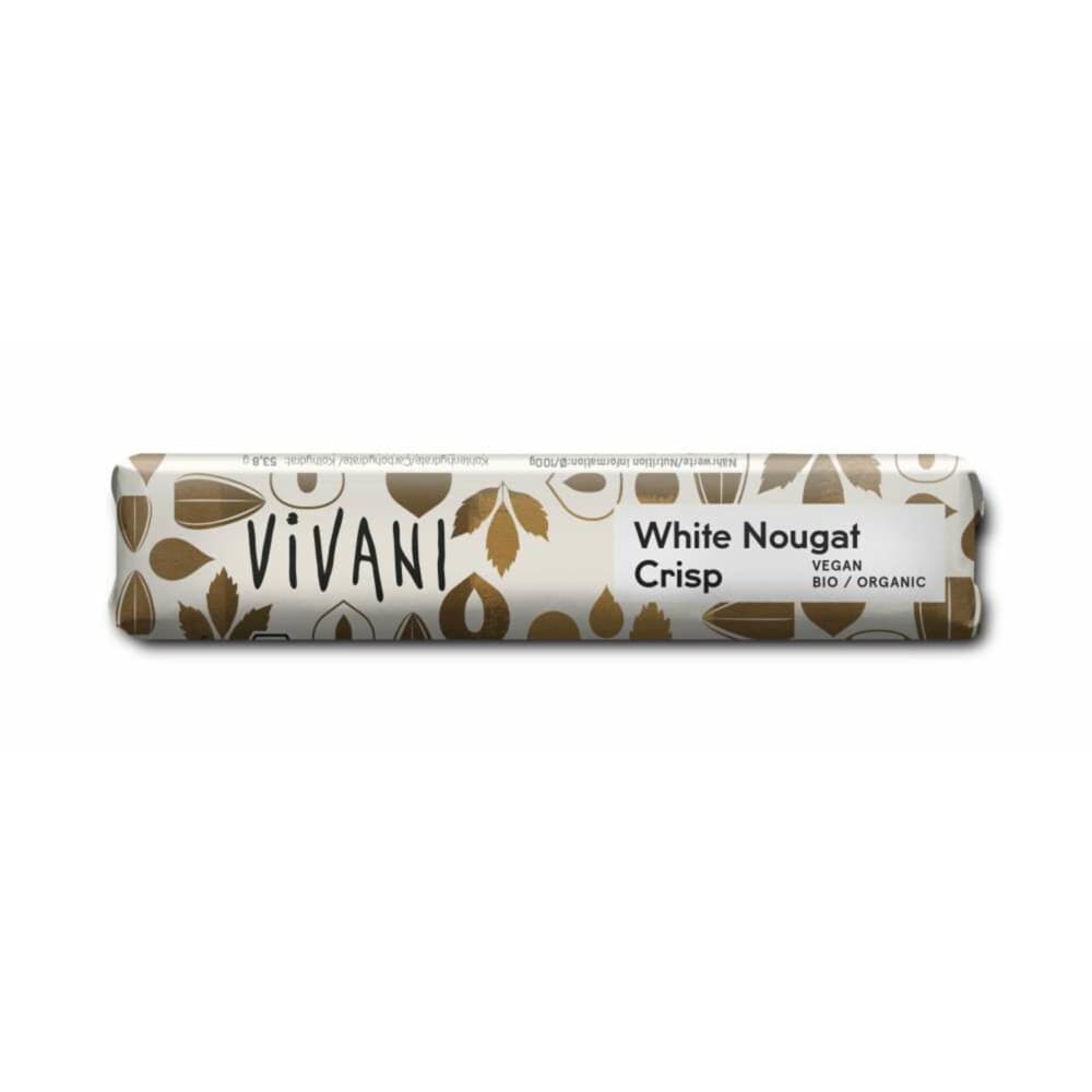 18x Vivani Chocoladereep Wit Nougat Crisp 35 gr