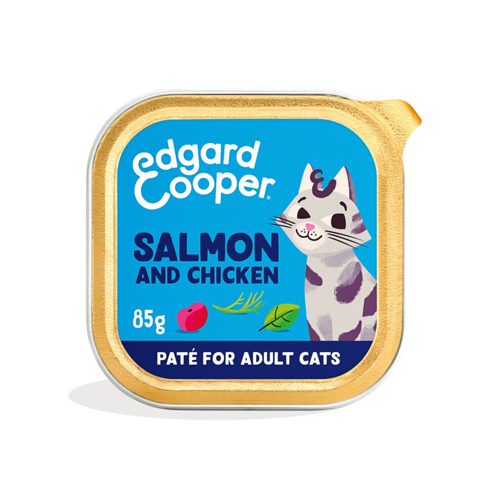 Edgard&Cooper Kattenvoer Adult Pate Zalm - Kip 85 gr