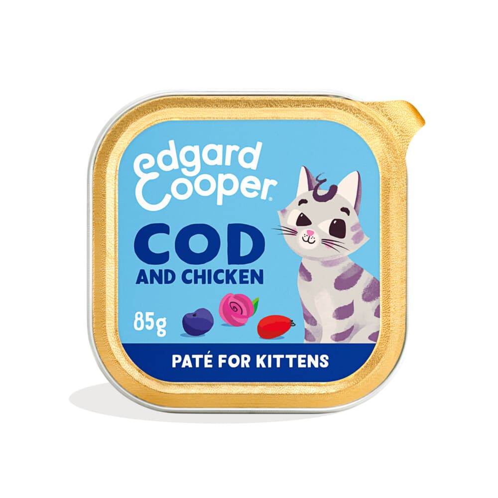 Edgard&Cooper Kattenvoer Kitten Pate Kabeljauw - Kip 85 gr