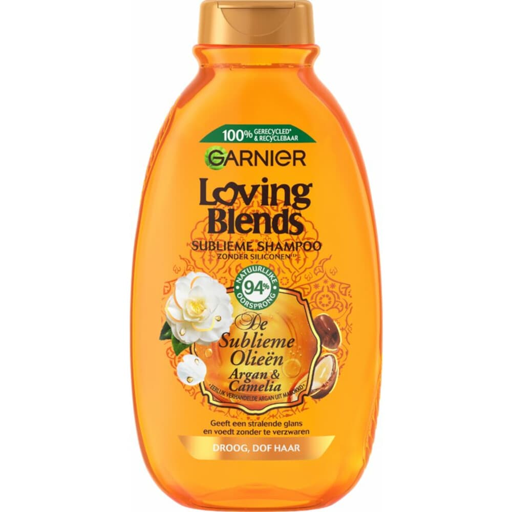 3x Garnier Loving Blends Argan- en Cameliaolie Shampoo 300 ml
