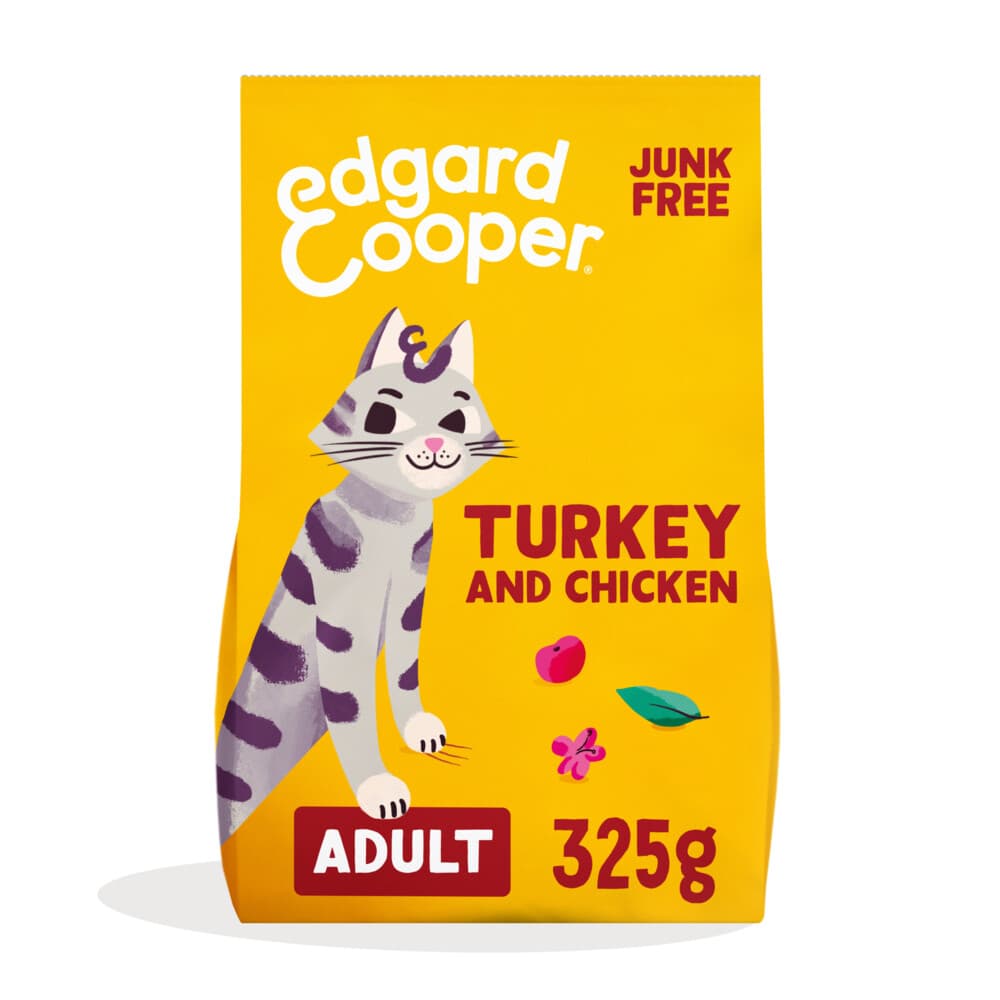 6x Edgard&Cooper Kattenvoer Adult Kalkoen - Kip 325 gr