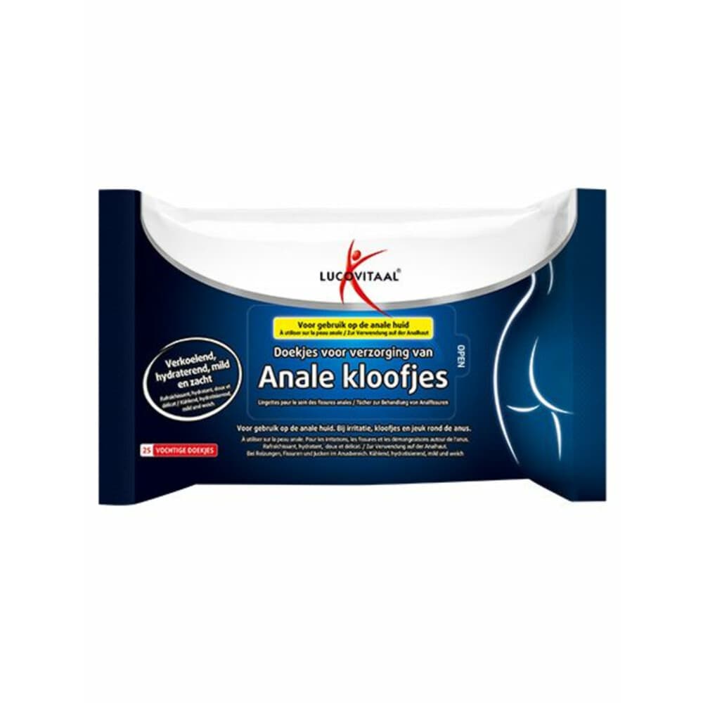 2+2 gratis: Lucovitaal Anale Kloofjes Doekjes 25 stuks