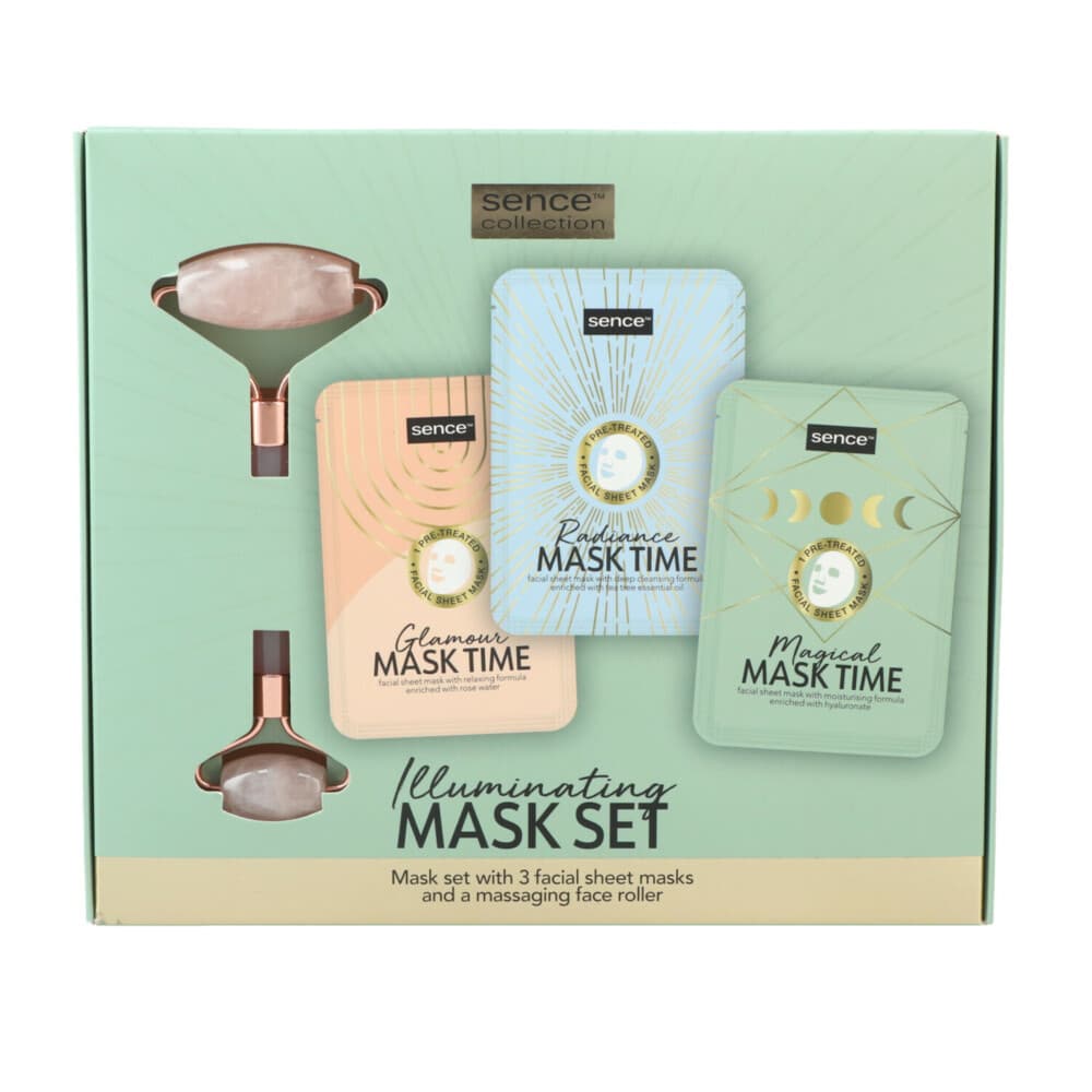 Sence Illuminating Mask Set Geschenkset Glamour + Radiance + Magical + Gezichtsroller 1 set