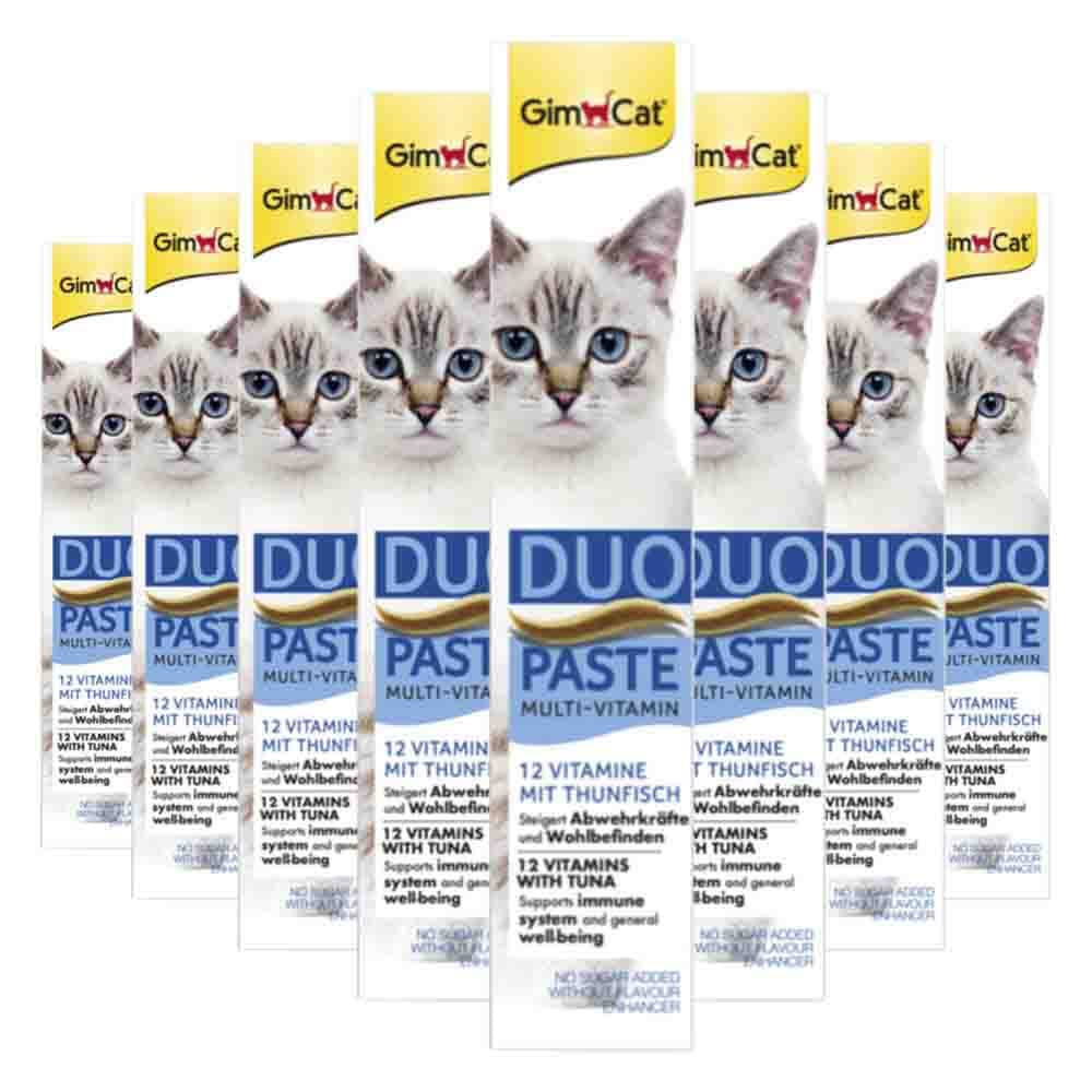 8x GimCat Multi-Vitamin Duo-Pasta Tonijn&Vitamines 50 gr