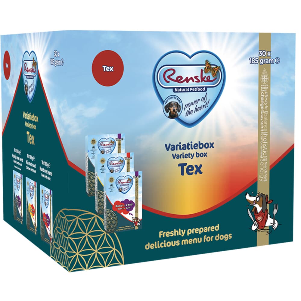 Renske Vers Variatiebox Hondenvoer Nat Tex 30 x 185 gr