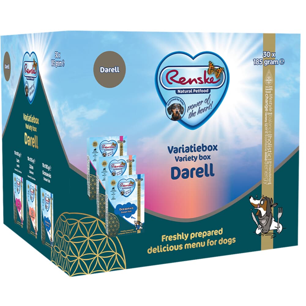 Renske Vers Variatiebox Hondenvoer Nat Darell 30 x 185 gr