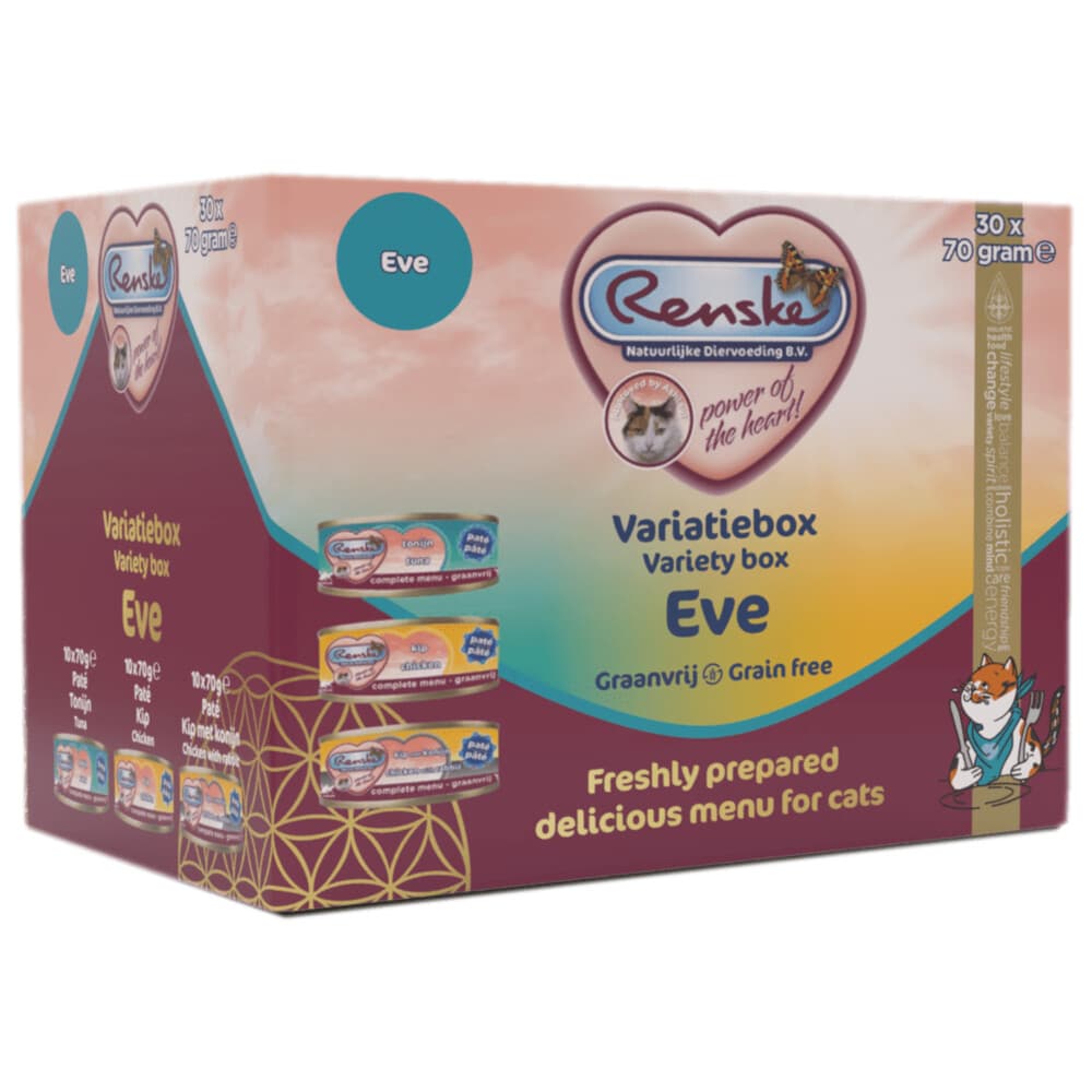 Renske Vers Variatiebox Kattenvoer Nat Eve 30 x 70 gr