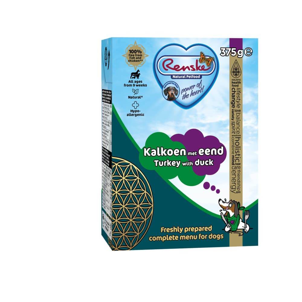 Renske Vers Tetra Hondenvoer Nat Kalkoen met Eend 375 gr
